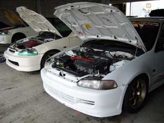 EG6とEK9前からのアングル